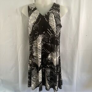 Anne Klein Black and White Patterned Dress